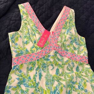 Lilly Pulitzer Tropical Green and Pink Dress